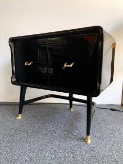 Vittorio Dassi Pair of Lacquered and Bronze End Tables by Vittorio Dassi Italy 1950s - 1078397