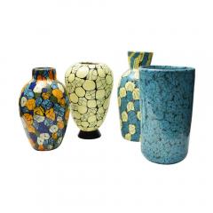 Vittorio Ferro Vittorio Ferro blown yellow and green glass vase - 4094336