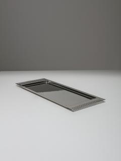Vittorio Gregotti Steel Tray by Vittorio Gregotti for Cleto Munari - 4724678