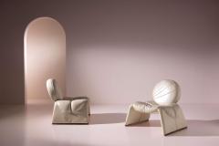 Vittorio Introini Pair of Calypso armchairs by Vittorio Introini for Saporiti Italia Italy 1970s - 4480442