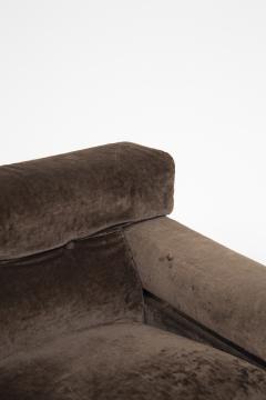 Vittorio Introini Vittorio Introini Italian Sofa in Brown Velvet and Steel - 2216298