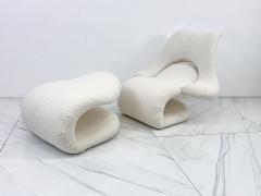 Vittorio Introini Vittorio Introini Relax Armchair Footrest Belgian Boucle Felice Rossi 1978 - 4127158