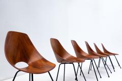 Vittorio Nobili Set of 6 Mid Century Dining Chairs by Vittorio Nobili for Fratelli Tagliabue - 2666915