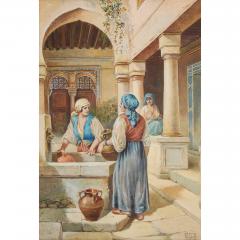 Vittorio Rappini Set of four watercolours of Orientalist street scenes by Rappini - 3710523