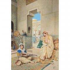 Vittorio Rappini Set of four watercolours of Orientalist street scenes by Rappini - 3710526