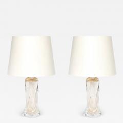 Vittorio Rigattieri Modernist 24kt Gold Fleck Murano Glass Table Lamps signed Vittorio Rigattieri - 4719847