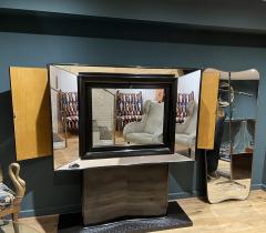 Vittorio Valabrega Rare mirrored with black lacquer bar cabinet by Vittorio Valabrega - 3376860
