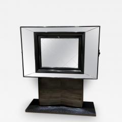Vittorio Valabrega Rare mirrored with black lacquer bar cabinet by Vittorio Valabrega - 3383974