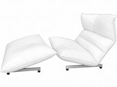 Vittorio Varo Canestrari Lounge Chair and Ottoman Italy 1970 - 4813792