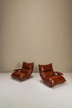 Vittorio Varo Lounge Chairs Model Zinzolo By Vittorio Varo For Plan Italy 1960s - 3240749
