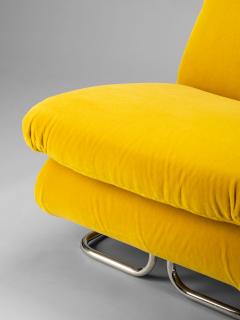 Vittorio Varo Vittorio Varo Cigno lounge chairs in yellow alpaca velvet Italy 1968 - 3938027