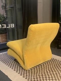 Vittorio Varo Vittorio Varo Cigno lounge chairs in yellow alpaca velvet Italy 1968 - 3938062