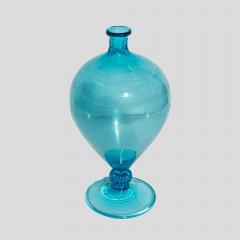 Vittorio Zecchin 1920s aquamarine Veronese vase by Vittorio Zecchin for Venini - 4092033