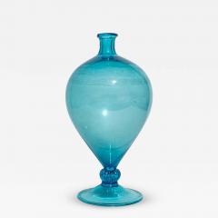 Vittorio Zecchin 1920s aquamarine Veronese vase by Vittorio Zecchin for Venini - 4092092