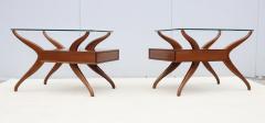 Vladimir Kagan 1960s Mid Century Modern Sculptural Side Tables With Floating Glass Top - 4748512