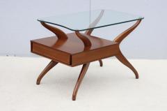Vladimir Kagan 1960s Mid Century Modern Sculptural Side Tables With Floating Glass Top - 4748513