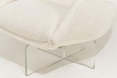 Vladimir Kagan Cosmos Lounge Chair and Ottoman in White Boucle - 2289574