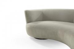 Vladimir Kagan Curved Sofa by Vladimir Kagan in Alpaca Velvet - 1075718