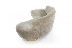 Vladimir Kagan Curved Sofa on Brass Bases by Vladimir Kagan - 563239