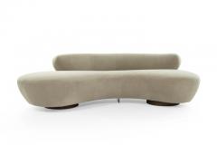 Vladimir Kagan Curved Sofa on Walnut Bases by Vladimir Kagan - 1011858