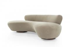 Vladimir Kagan Curved Sofa on Walnut Bases by Vladimir Kagan - 1011859