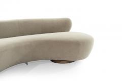 Vladimir Kagan Curved Sofa on Walnut Bases by Vladimir Kagan - 1011866