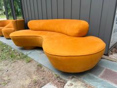Vladimir Kagan Gorgeous Butternut Vladimir Kagan Serpentine Cloud Sofa Mid Century Modern - 4696904
