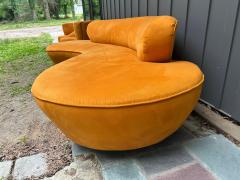 Vladimir Kagan Gorgeous Butternut Vladimir Kagan Serpentine Cloud Sofa Mid Century Modern - 4696906