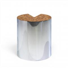 Vladimir Kagan Leon Rosen for Pace Style Mid Century Pac Man Chrome Drum Table - 4638622
