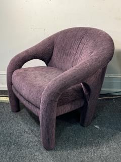 Vladimir Kagan MODERN PURPLE FABRIC CURVED ARMCHAIRS BY VLADIMIR KAGAN - 4023743