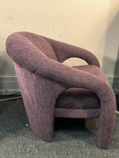 Vladimir Kagan MODERN PURPLE FABRIC CURVED ARMCHAIRS BY VLADIMIR KAGAN - 4023744