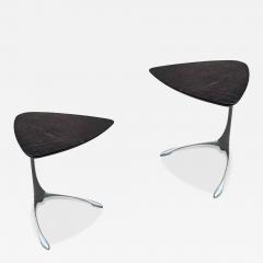 Vladimir Kagan MODERNIST ALUMINUM UNICORN SIDE TABLES IN THE MANNER OF VLADIMIR KAGAN - 4740284