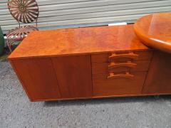 Vladimir Kagan Magnificent Rare Kidney Shaped Vladimir Kagan Burl Desk Credenza Mid Century - 4609239