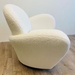 Vladimir Kagan Mid Century Modern Kagan Style Swivel Lounge Chair Michael Wolk Boucle - 3094893
