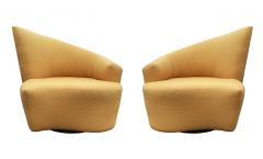 Vladimir Kagan Mid Century Modern Pair of Slipper Swivel Lounge Chairs by Vladimir Kagan - 1946031