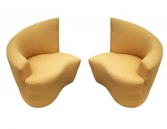 Vladimir Kagan Mid Century Modern Pair of Slipper Swivel Lounge Chairs by Vladimir Kagan - 1946035