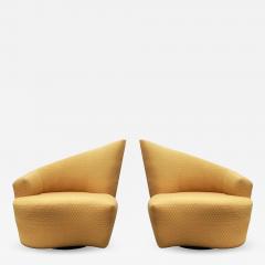 Vladimir Kagan Mid Century Modern Pair of Slipper Swivel Lounge Chairs by Vladimir Kagan - 1947506