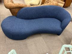 Vladimir Kagan Mid Century Modern Style Organic Form Kidney Shaped Cloud Sofa Blue Boucle - 2897970