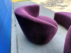 Vladimir Kagan Pair Of Vladimir Kagan Nautilus Chairs And Ottomans - 4436724