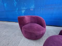 Vladimir Kagan Pair Of Vladimir Kagan Nautilus Chairs And Ottomans - 4436733
