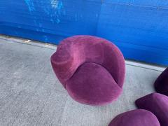 Vladimir Kagan Pair Of Vladimir Kagan Nautilus Chairs And Ottomans - 4436736