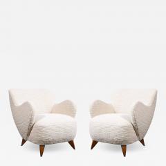Vladimir Kagan Pair of Mid Century Documented Walnut Barrel Chairs by Vladimir Kagan 1947 - 2669536