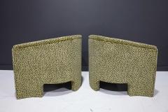 Vladimir Kagan Pair of Mid Century Modern Tub Chairs in Cheetah Print Velvet - 2115722