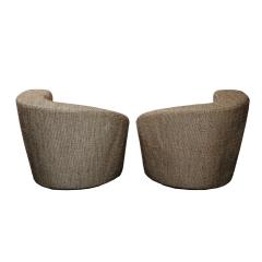 Vladimir Kagan Pair of Nautilus Style Swivel Lounge Chairs 1980s - 2557787