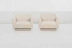Vladimir Kagan Pair of Oversized Lounge Chairs Attributed to Vladimir Kagan c 1985 - 4473068