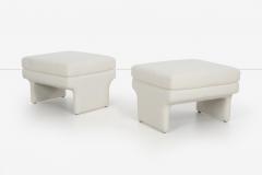 Vladimir Kagan Pair of Vladimir Attributed Lounge Chairs and Ottomans - 2434400