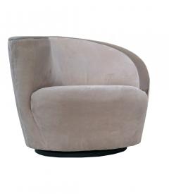 Vladimir Kagan Pair of Vladimir Kagan Corkscrew Lounge Swivel Chairs for Directional - 1817085