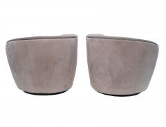 Vladimir Kagan Pair of Vladimir Kagan Corkscrew Lounge Swivel Chairs for Directional - 1817087