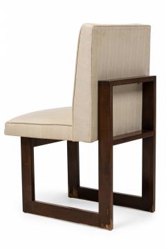 Vladimir Kagan Pair of Vladimir Kagan Nobu or Cubist Walnut Upholstered Dining Chairs - 4274215