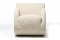 Vladimir Kagan Pair of Vladimir Kagan Rockstar Rocker Lounge Chairs in Ivory Boucl c 1990 - 2689865